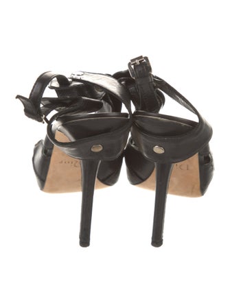 Christian Dior Leather Studded Accents Sandals