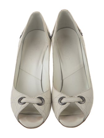 Christian Dior Cannage Pattern Leather Pumps