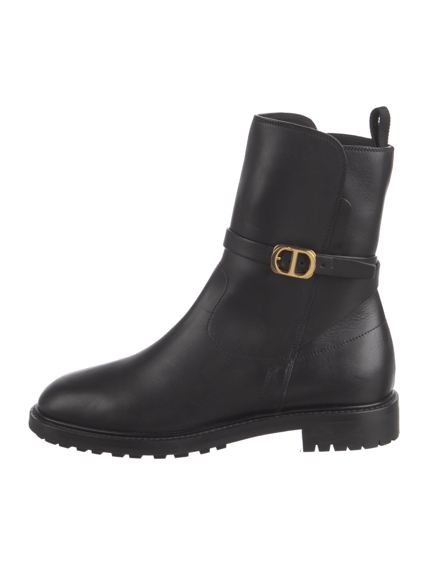 Christian Dior Leather Moto Boots