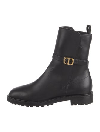 Christian Dior Leather Moto Boots