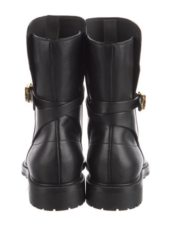 Christian Dior Leather Moto Boots