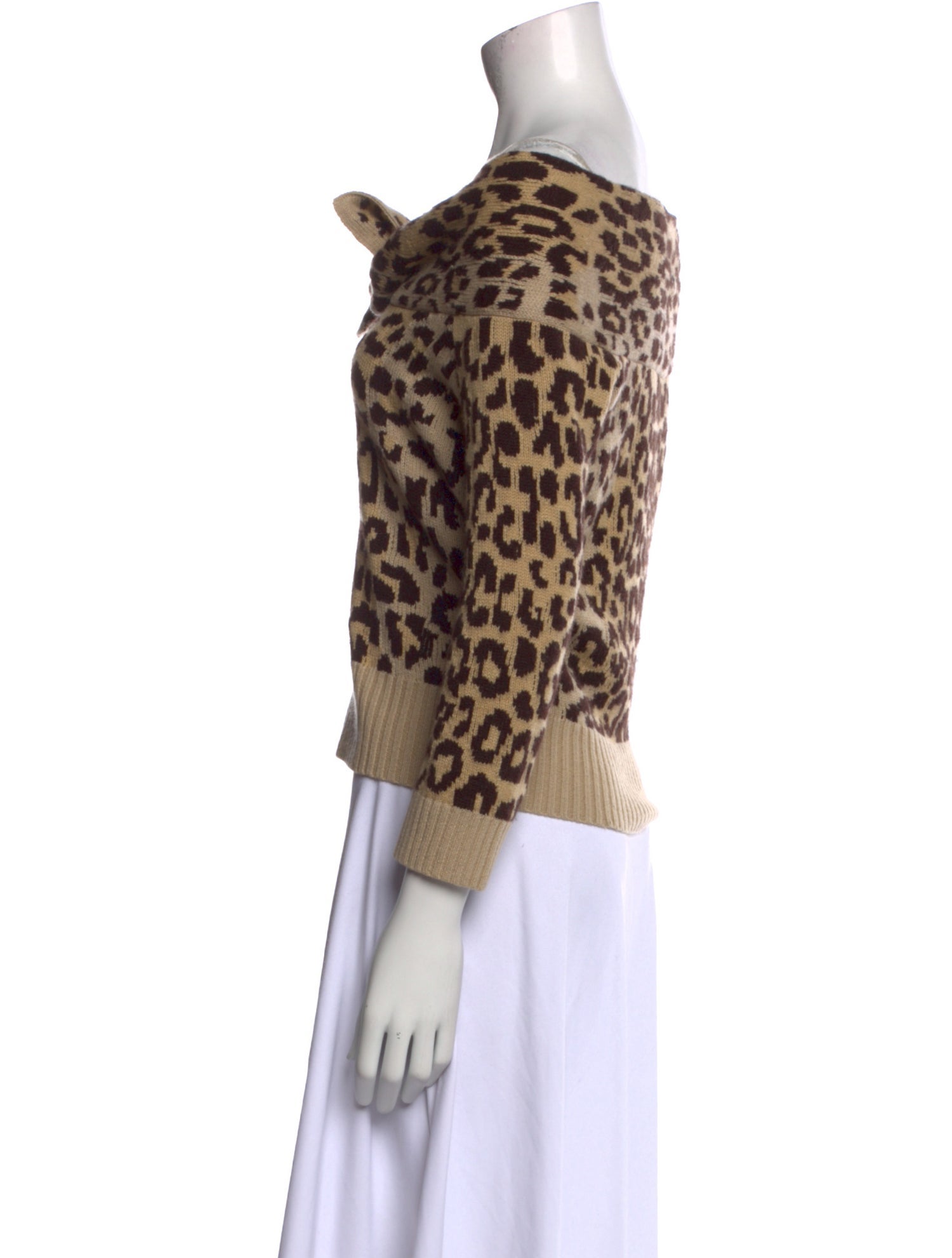 Christian Dior Cashmere Animal Print Sweater