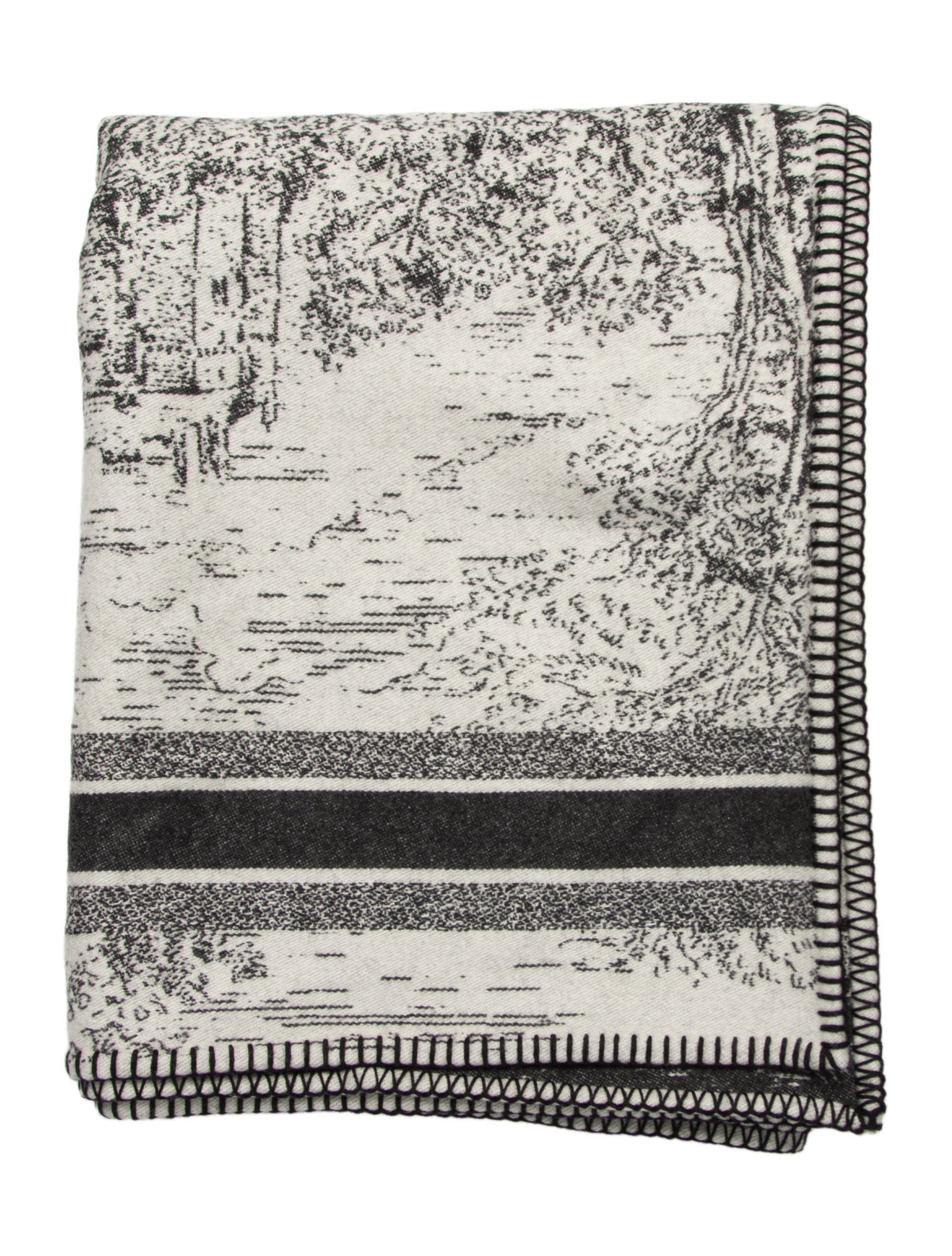 Christian Dior Toile de Jouy Scotland Throw Blanket