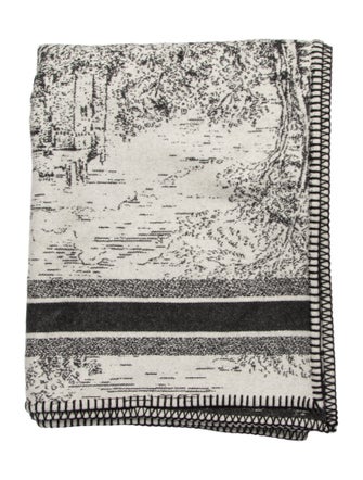 Christian Dior Toile de Jouy Scotland Throw Blanket