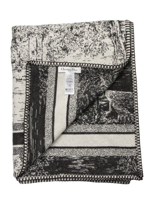 Christian Dior Toile de Jouy Scotland Throw Blanket