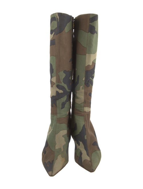Christian Dior Canvas Camouflage Print Boots