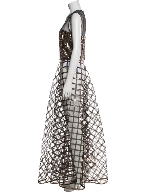 Christian Dior Lace Pattern Long Dress