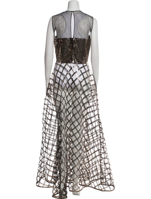 Christian Dior Lace Pattern Long Dress