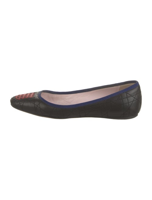 Christian Dior Cannage Pattern Leather Ballet Flats