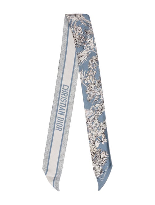 Christian Dior Silk Floral Print Scarf