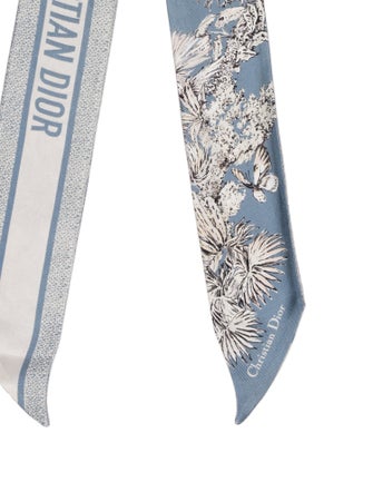 Christian Dior Silk Floral Print Scarf