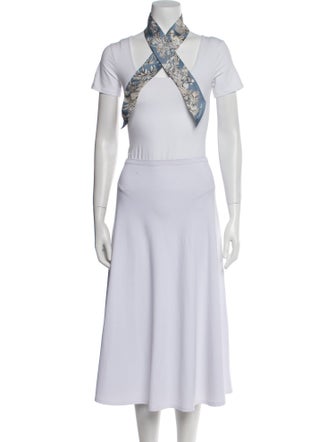 Christian Dior Silk Floral Print Scarf