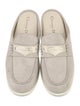 Christian Dior Suede Leather Trim Embellishment Mules