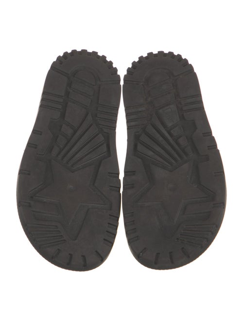 Christian Dior Floral Print Leather Trim Embellishment Slingback Sandals