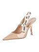 Christian Dior Patent Leather Graphic Print Slingback Pumps
