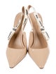 Christian Dior Patent Leather Graphic Print Slingback Pumps