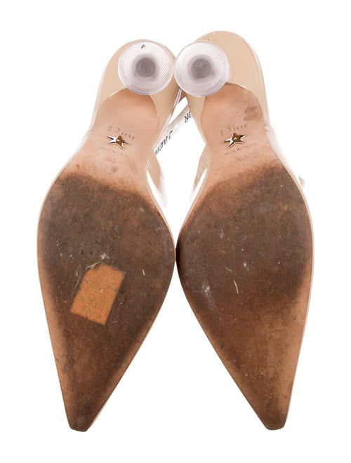 Christian Dior Patent Leather Graphic Print Slingback Pumps