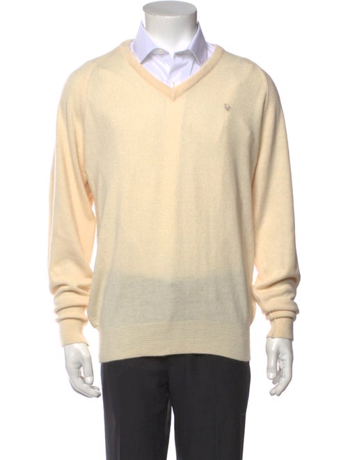 Christian Dior V-Neck Long Sleeve Pullover