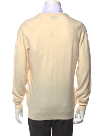 Christian Dior V-Neck Long Sleeve Pullover