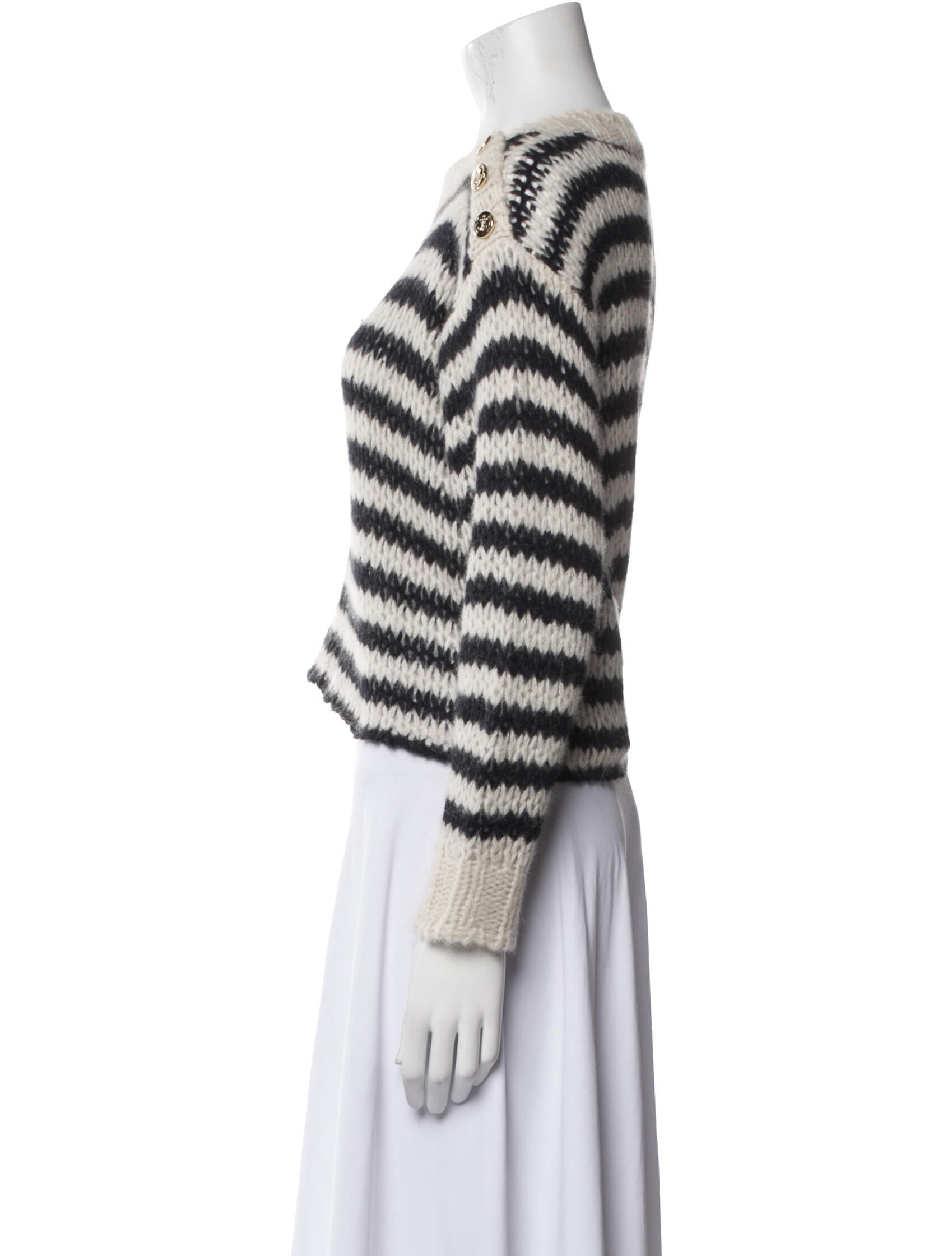 Christian Dior Alpaca Striped Sweater