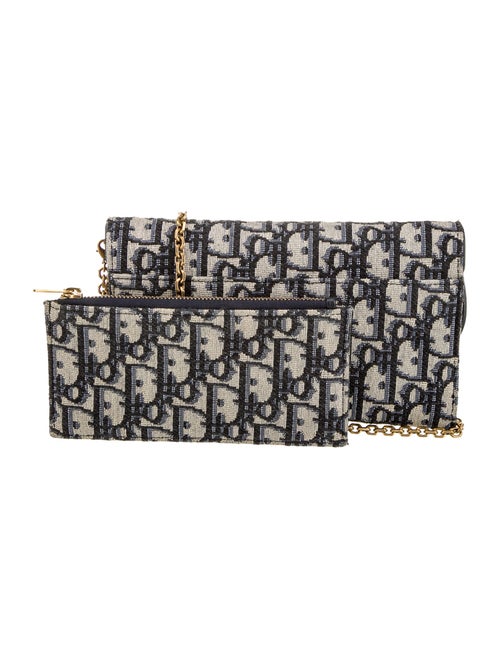 Christian Dior Oblique Jacquard Wallet on Chain