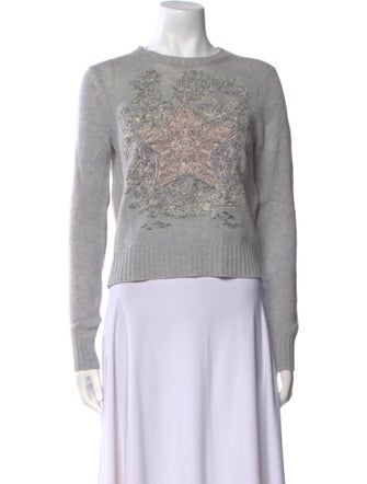 Christian Dior Cashmere Graphic Print Sweater