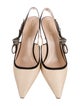 Christian Dior Printed Bow Accents Slingback Pumps