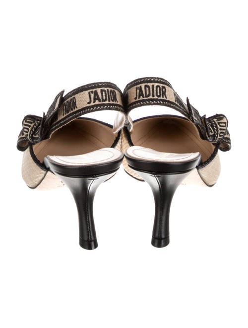 Christian Dior Printed Bow Accents Slingback Pumps