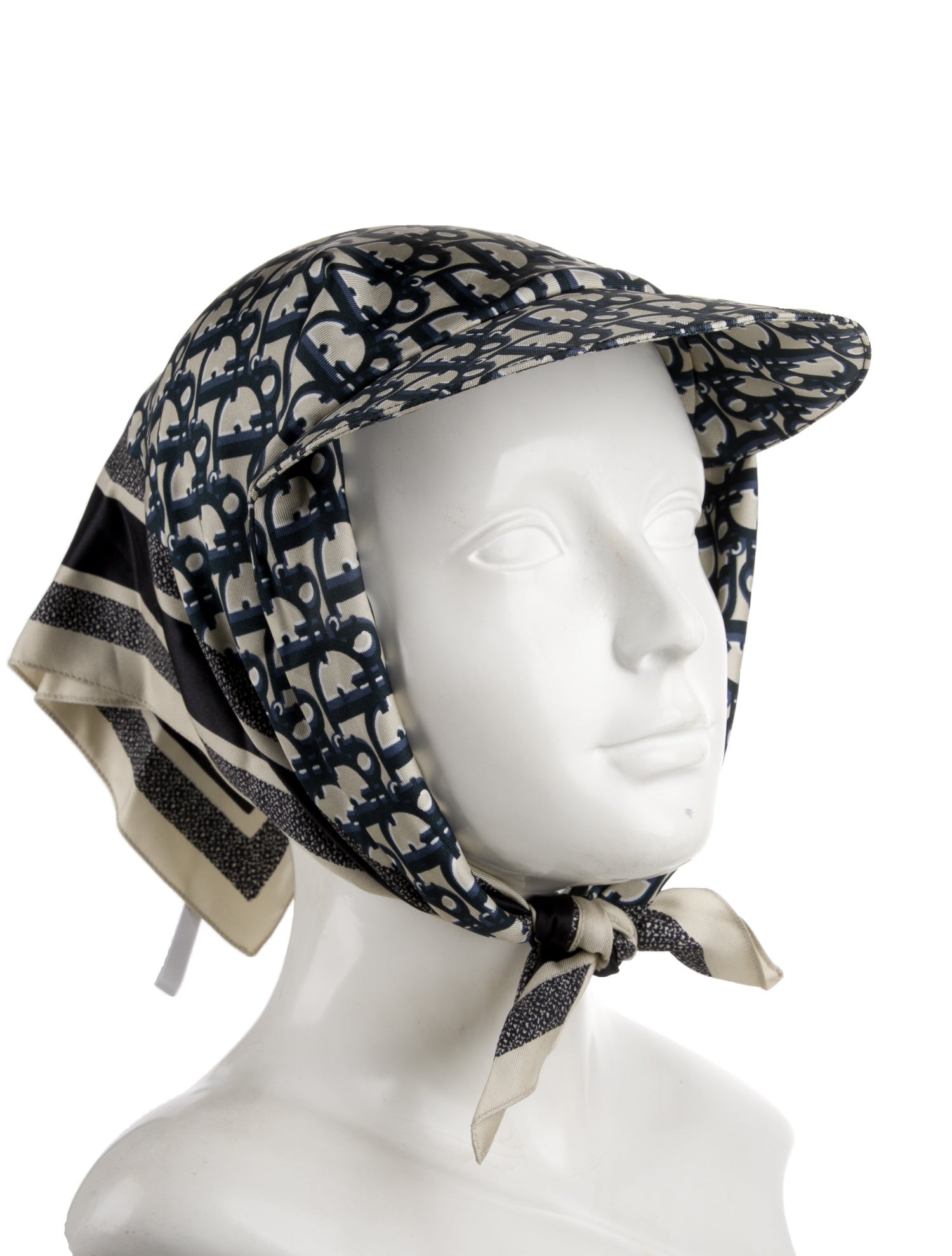 Christian Dior Silk Oblique Visor Hat