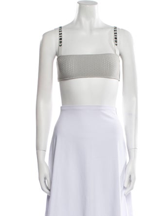 Christian Dior Square Neckline Sleeveless Crop Top