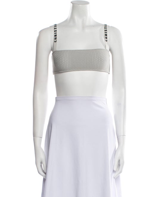 Christian Dior Square Neckline Sleeveless Crop Top