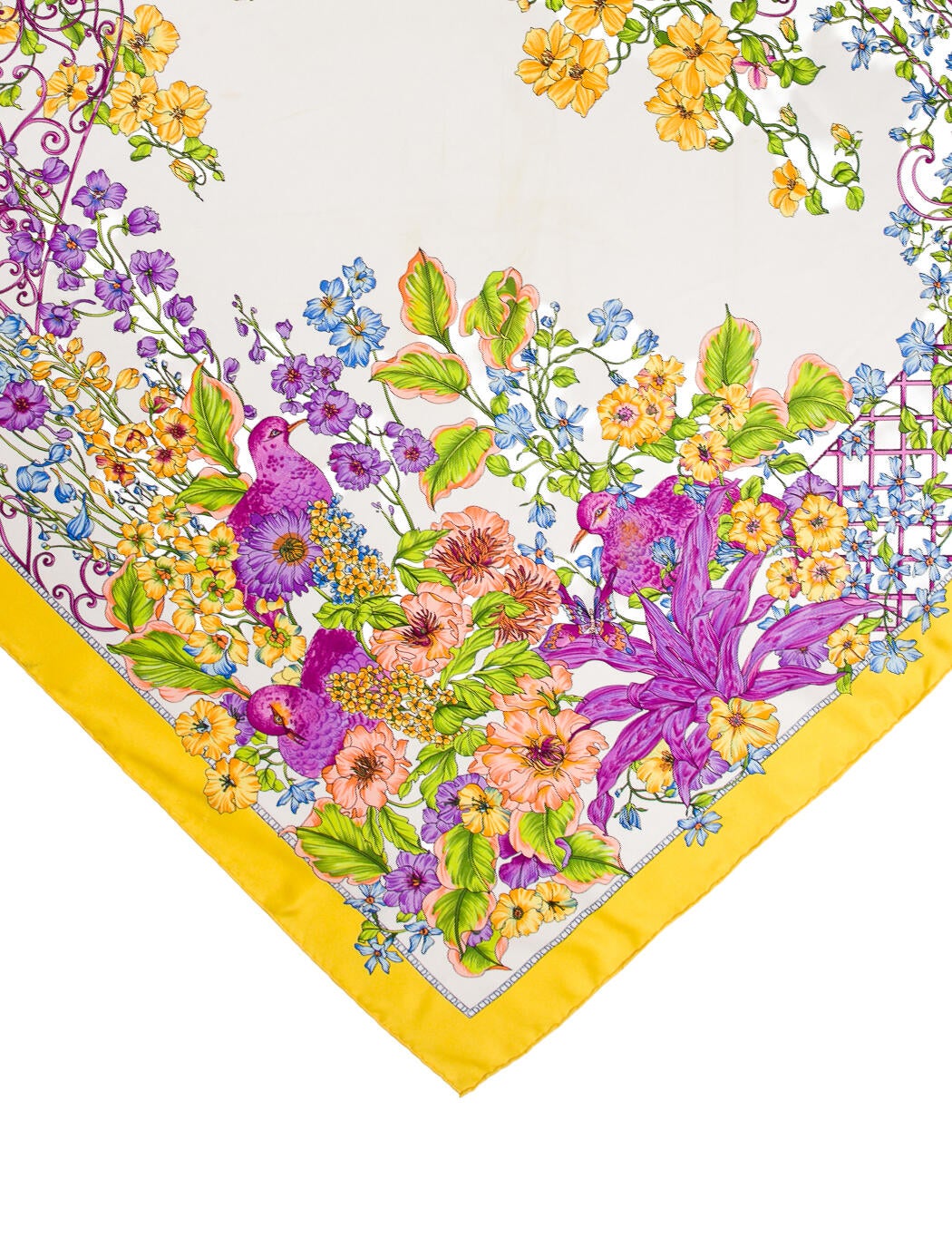 Christian Dior Vintage Floral Print Scarf