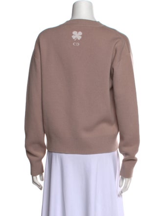 Christian Dior Cashmere Graphic Print Sweater