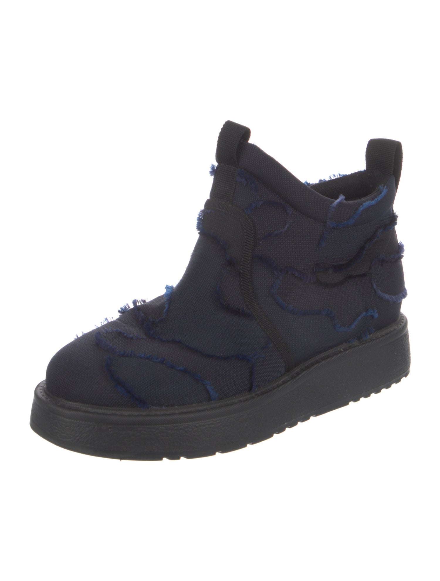 Christian Dior Raw-Edge Trim Lace-Up Boots