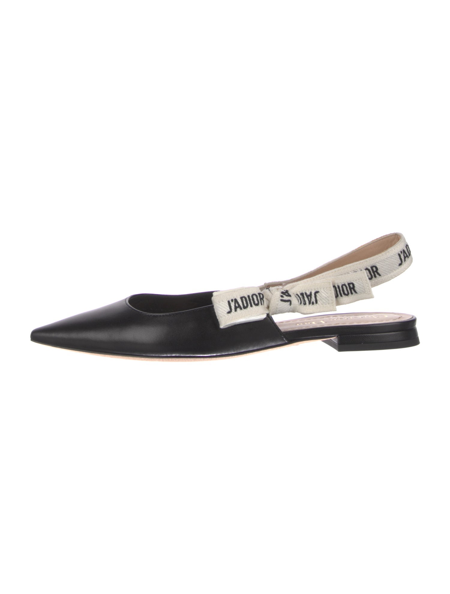 Christian Dior Leather Printed Slingback Flats