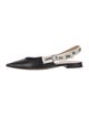 Christian Dior Leather Printed Slingback Flats