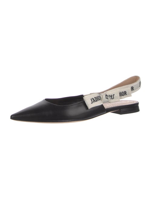 Christian Dior Leather Printed Slingback Flats