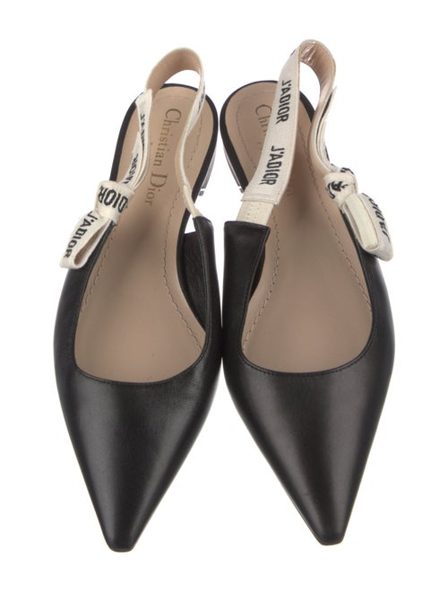 Christian Dior Leather Printed Slingback Flats