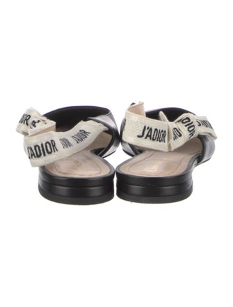 Christian Dior Leather Printed Slingback Flats