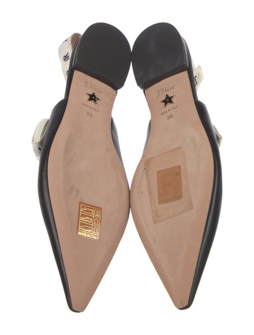 Christian Dior Leather Printed Slingback Flats