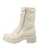 Christian Dior Cannage Pattern Leather Combat Boots