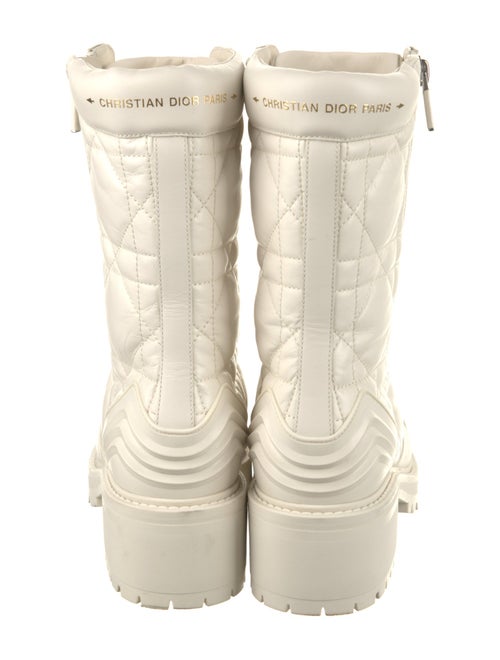 Christian Dior Cannage Pattern Leather Combat Boots