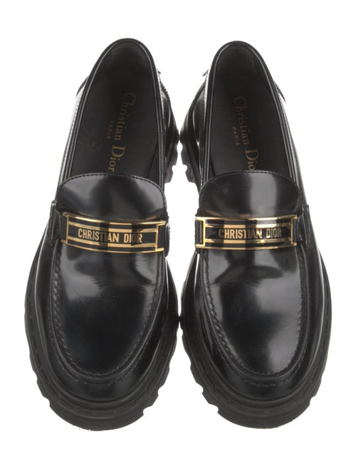 Christian Dior Signature Logo Leather Loafers