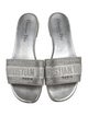 Christian Dior Printed Crystal Embellishments Slides