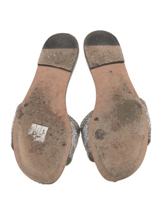 Christian Dior Printed Crystal Embellishments Slides