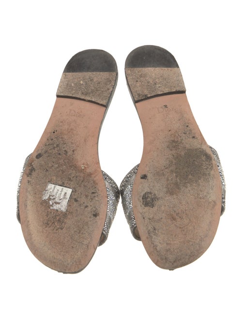Christian Dior Printed Crystal Embellishments Slides
