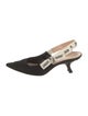 Christian Dior Mesh Graphic Print Slingback Pumps