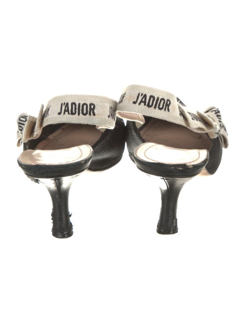 Christian Dior Mesh Graphic Print Slingback Pumps