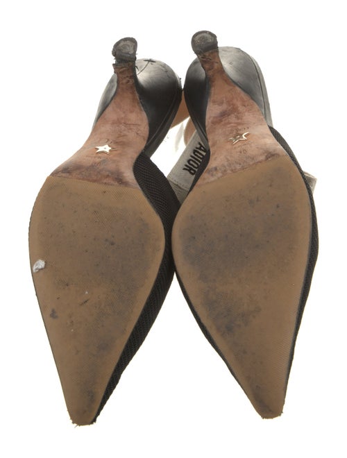 Christian Dior Mesh Graphic Print Slingback Pumps