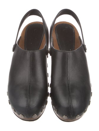 Christian Dior Leather Studded Accents Slingback Pumps